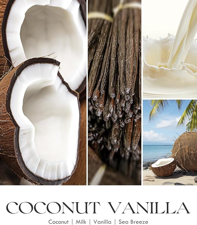 AOOVOO Coconut Vanilla Candles - 9 oz Scented Candles - Image 4
