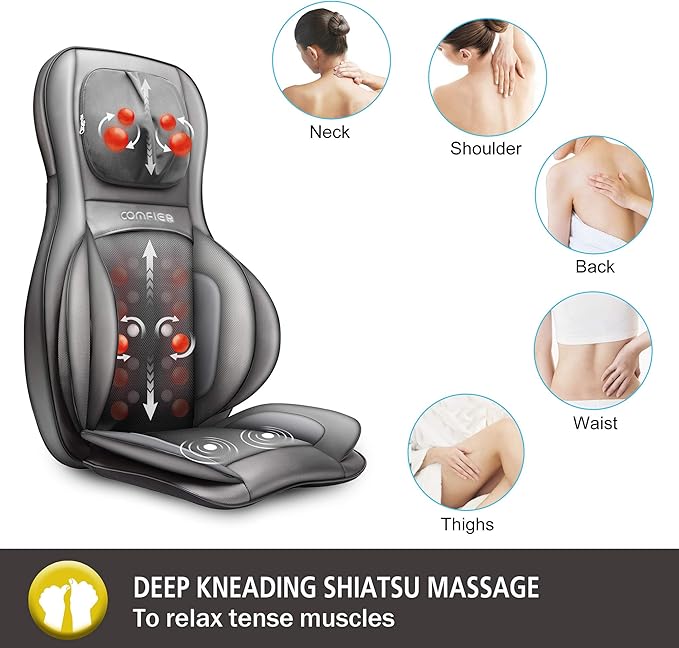 COMFIER Back Massager for Pain Relief Deep Tissue, Shiatsu Neck and Back - Image 3