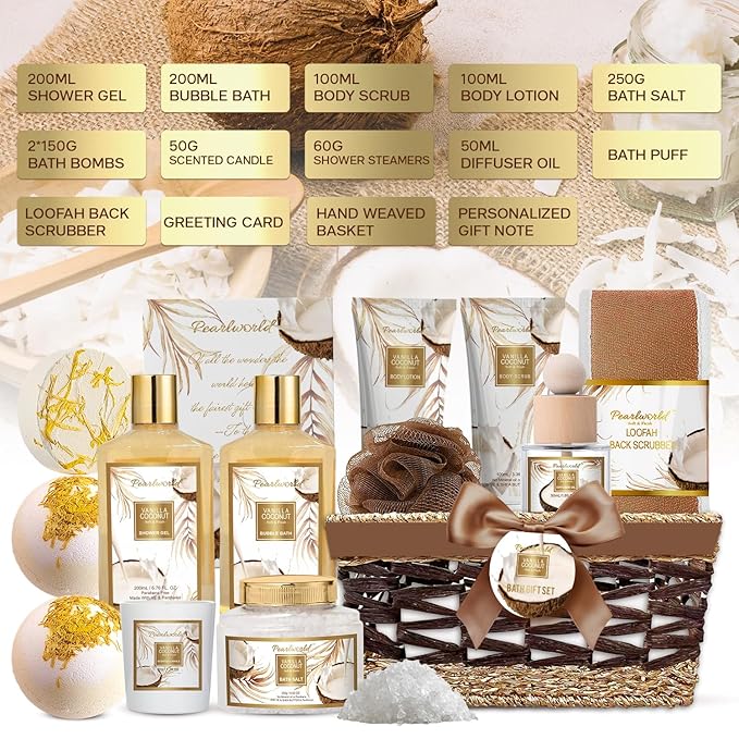 Valentine's Day Gifts Basket for Women, Bubble Bath, Diffuser Oil, Scented - Image 2