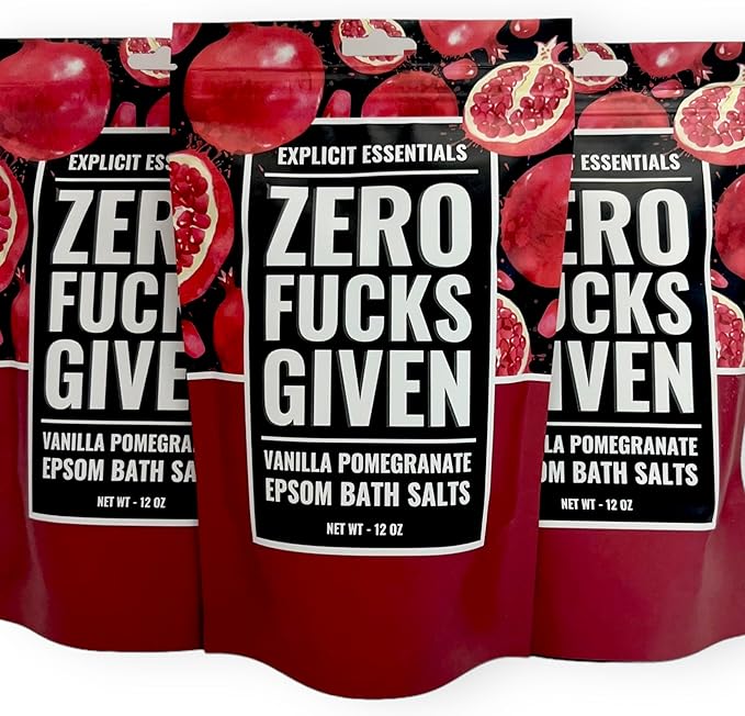 Explicit Essentials Vanilla Pomegranate Epsom Bath Salts, 12 oz - Image 2