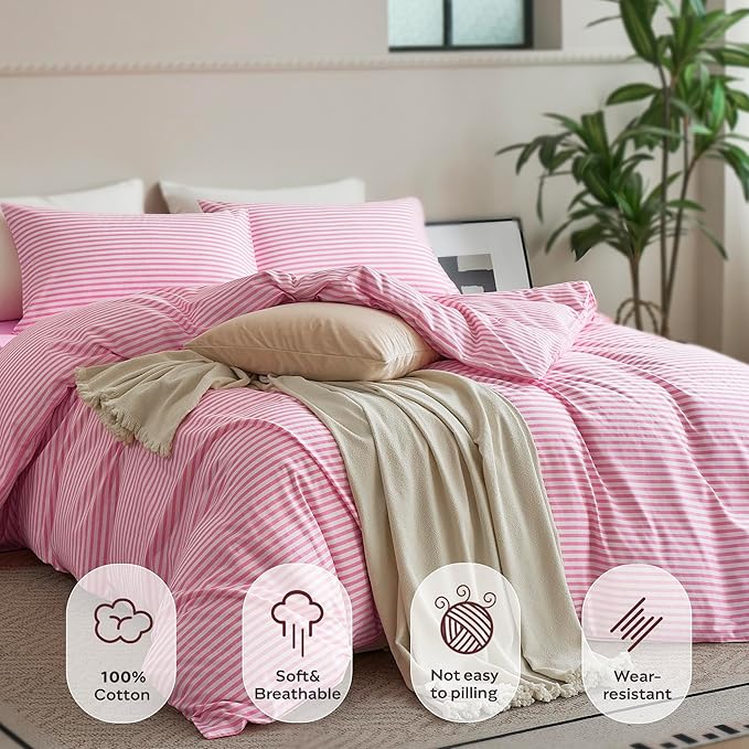 JELLYMONI Full Duvet Cover Set, Cotton Duvet Cover 2 Pieces - Image 2
