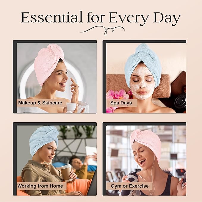 Cotton Hair Towel Wrap for Women/Kids | Quick Dry, Soft & Absorbent 420-GSM - Image 7