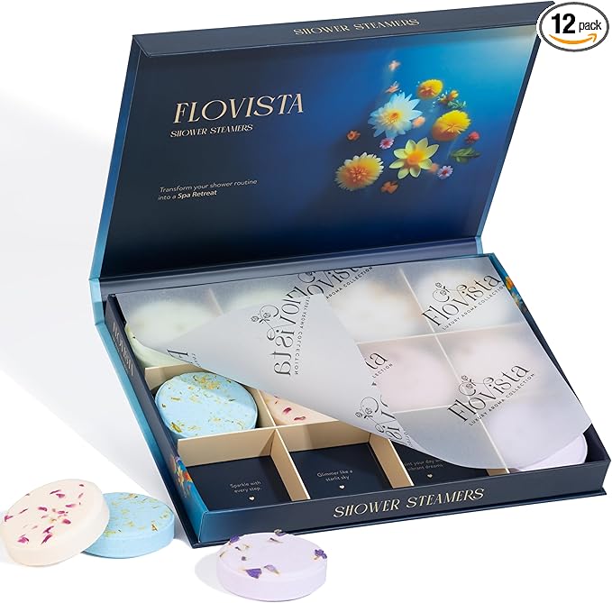 Gifts for Women, Aromatherapy Shower Steamers – 12-Pack Self Care & Spa by Flovista