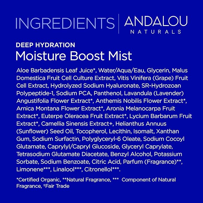 Andalou Naturals Face Mist, Moisture Boost Facial Spray - Image 6