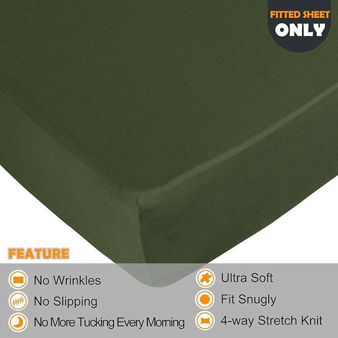 Soft Stretch Queen Fitted Sheet Only - Image 2