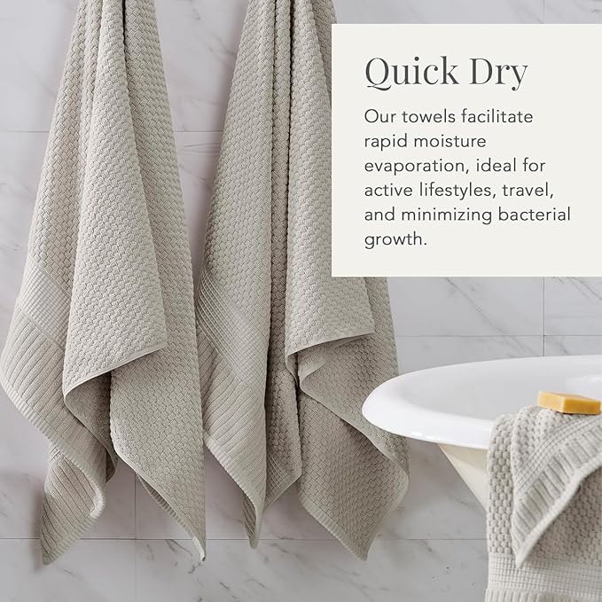 NY Loft 100% Cotton Hand Towel 6 Pack | Super Soft & Absorbent Quick-Dry Hand - Image 3