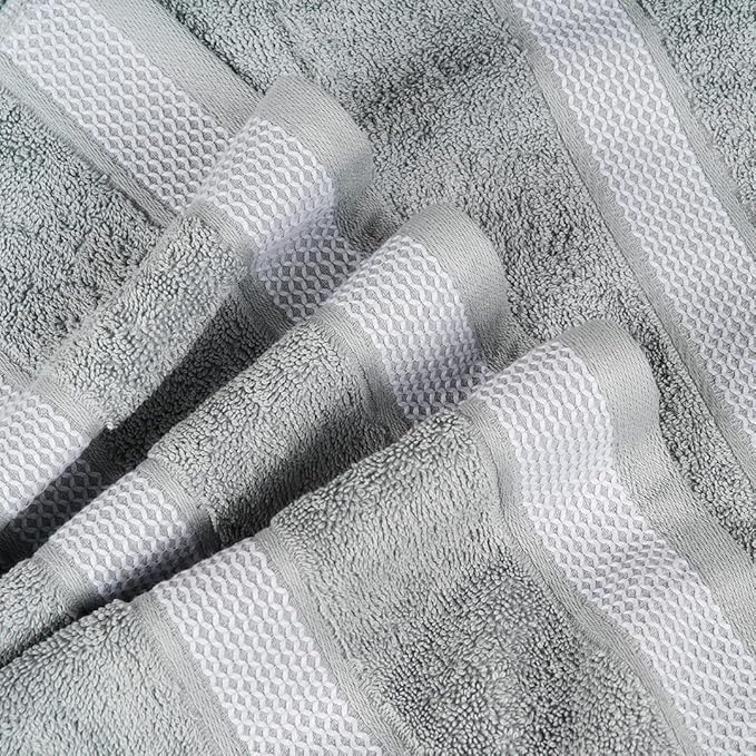 CASA COPENHAGEN Solitaire 6Pcs 100% Egyptian Cotton Large Designer Towels Gift - Image 8