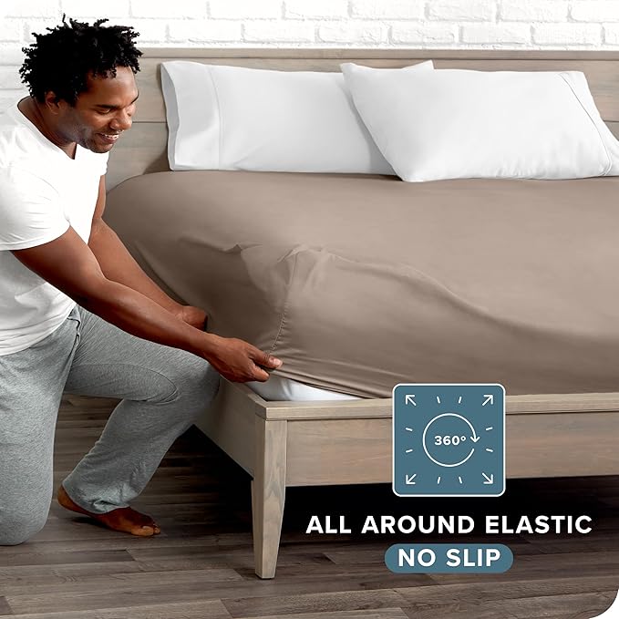 Bare Home Fitted Bottom Sheet Full XL Size - Image 3