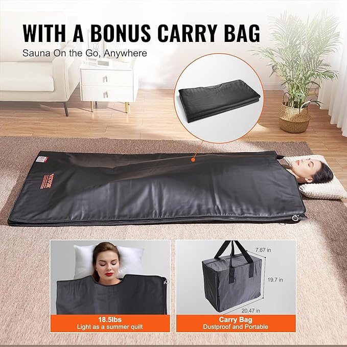 VEVOR Sauna Blanket for Detoxification, Portable Far Infrared Sauna for Home - Image 5