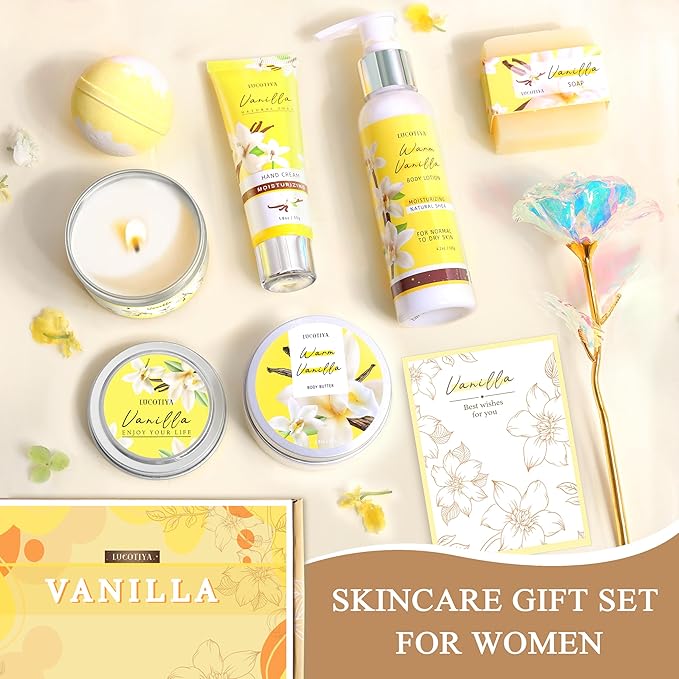 Gifts for Women, Birthday Gifts for Women, Bath and Body Gifts Set, Vanilla Spa - Image 2