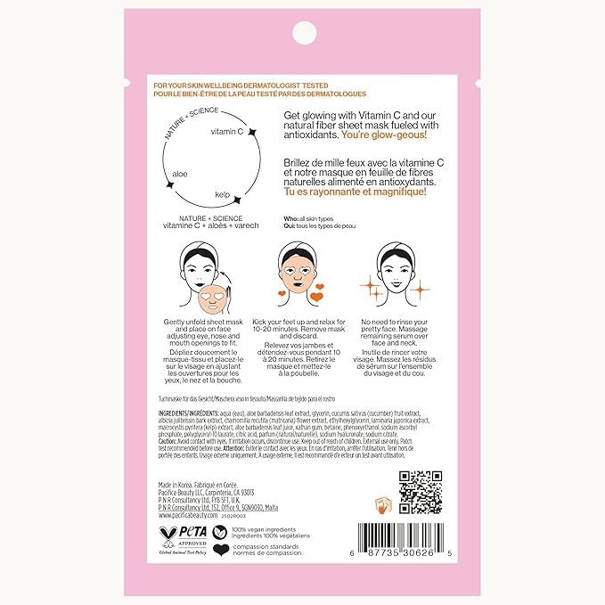 Pacifica Glow Baby Brightening Vitamin C Face Mask 4-Pack – Hydrating - Image 11