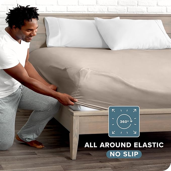 Bare Home Fitted Bottom Sheet Twin XL Size - Image 3