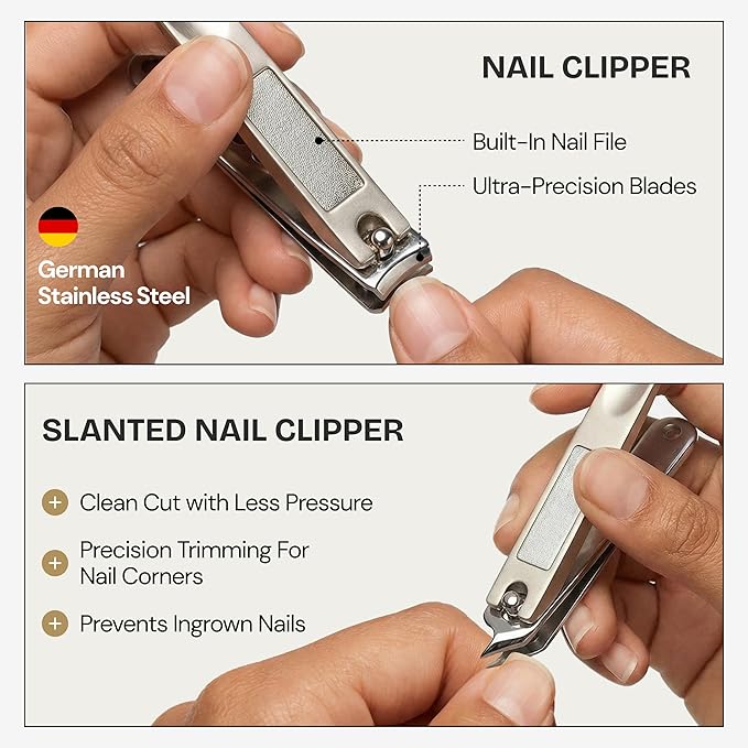 Beauty Power Manicure Pedicure Set 7-in-1 Stainless Steel, Ultra Sharp - Image 4