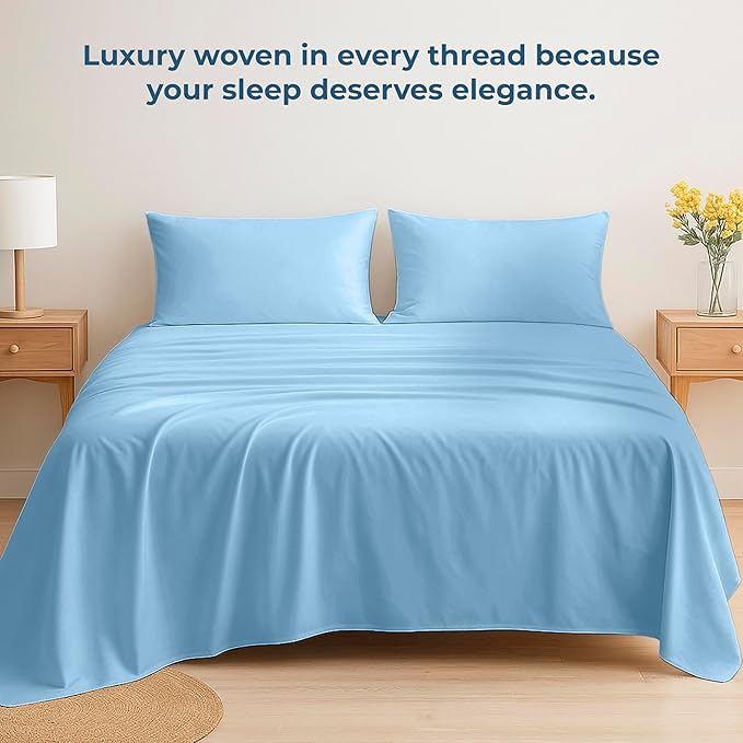Royale Linen 100% Organic Cotton Twin XL Flat Sheet Only - Image 6
