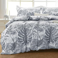 MUXHOMO Duvet Cover Full Size, Reversible Floral Black & Grey Duvet Cover Set by MUXHOMO