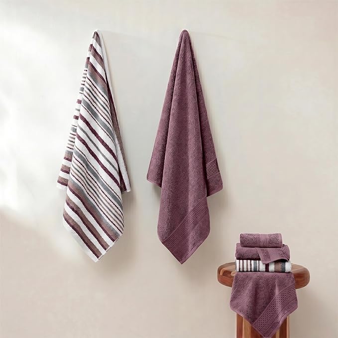 Modern Threads Pax 6-Piece Reversible Yarn Dyed Jacquard Towel Set - Image 2