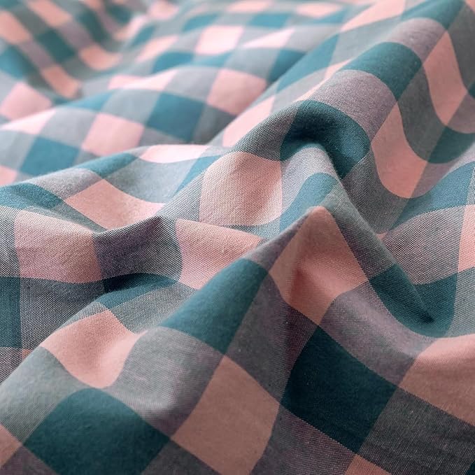 mixinni Plaid Duvet Cover Set Queen Purple - Image 7