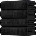 HOMEXCEL Waffle Bath Towels Set 4 Pack, Premium Microfiber Bathroom Towels by HOMEXCEL