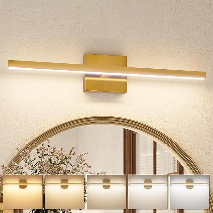 VOLISUN Modern Bathroom Vanity Light 24 inch, 14W Dimmable 5CCT Led Bathroom by VOLISUN