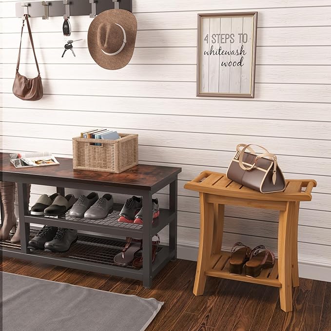 Unibambou Bamboo Shower Bench - Image 6
