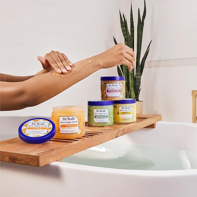 Dr Teal's Shea Sugar Body Scrub, Cannabis Sativa Hemp Seed Oil - Image 6