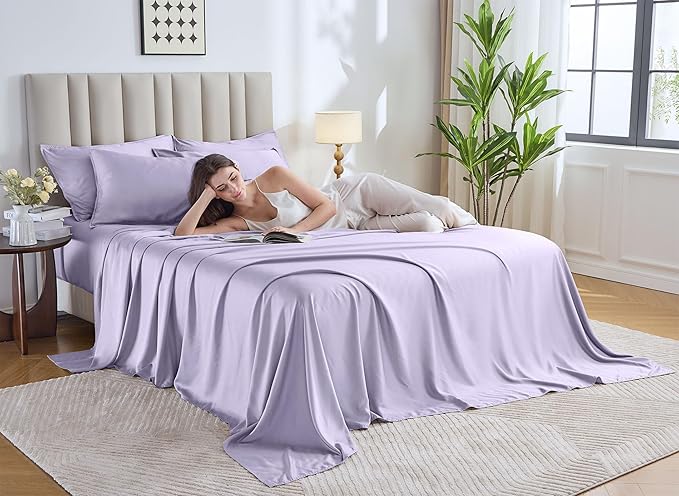 Pure Bamboo California King Sheets, Genuine 100% Organic Viscose Derived from - Image 2