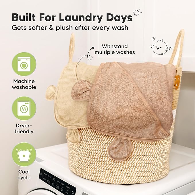 KeaBabies 2-Pack Hooded Baby Towels - Image 5
