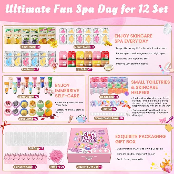 136Pcs Spa Party Supplies Set - Image 2