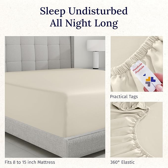 California Design Den Luxuriously Soft Twin Fitted Sheet Only - Image 7