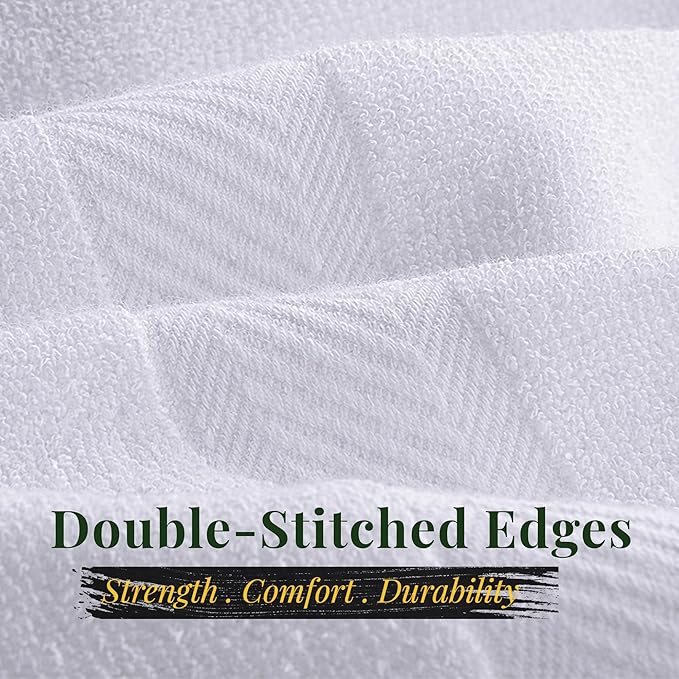 Pearl Linens Bath Towel Set of 12, Economy Cotton 20x40 Hotel Quality White - Image 5