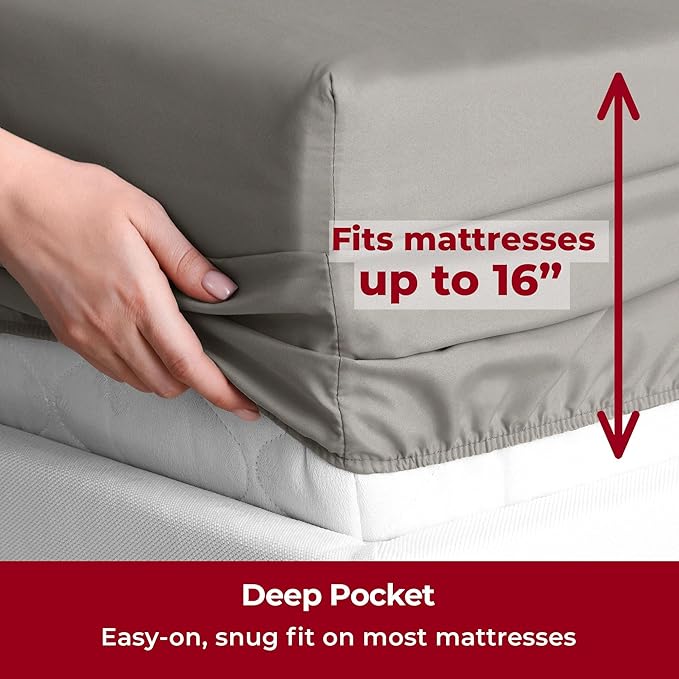 Mellanni Split King Sheets Set - Image 5
