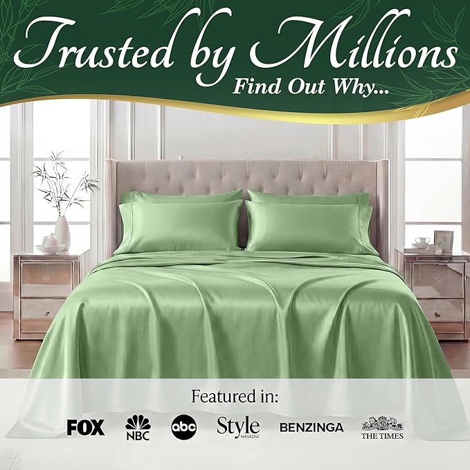 DECOLURE 100% Viscose Derived from Bamboo Sheets California King Size - Image 5