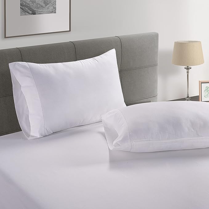 LANE LINEN 100% Organic Cotton Pure White Full Sheets Set, 4-Piece Pure Organic - Image 7