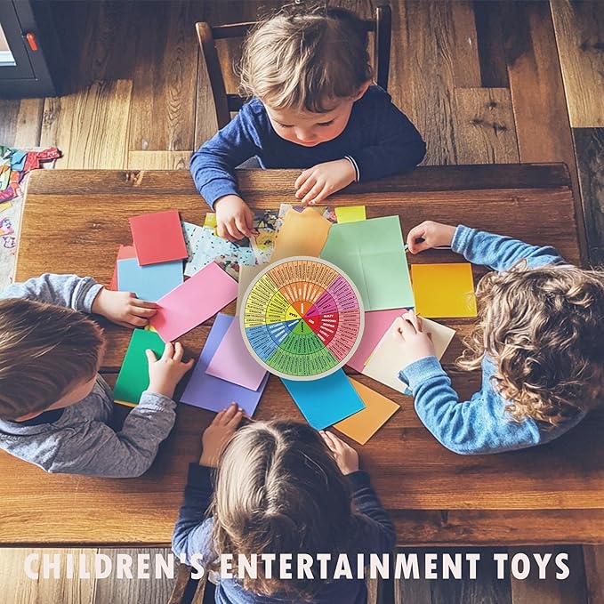 Emotion Wheel, Double-Sided Feelings Wheel with Stand, Counseling Office Must Have, Feelings Wheel Suitable for Therapy Office Decor School Counseling Office Must Have (ML, 1)