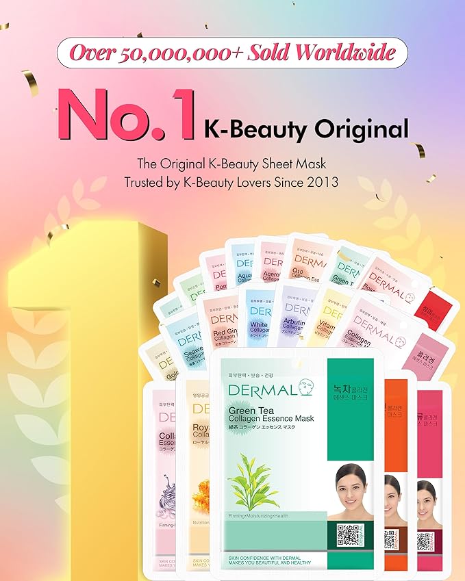 DERMAL 32 Combo Pack Made in Korea Facial Mask – 20+ Years of K-Beauty - Image 2