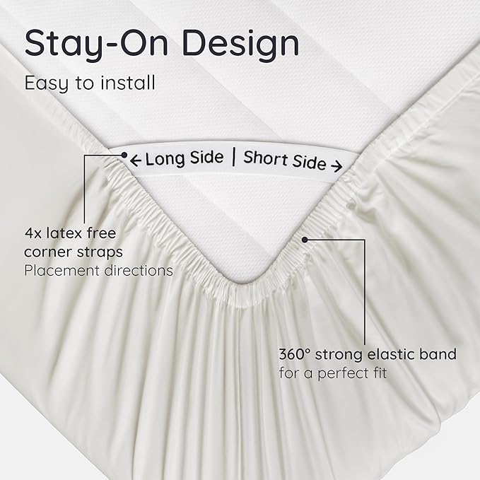 Bambaw 100% Viscose Derived from Bamboo Fitted Sheet Queen Size, 16’’ Deep - Image 5