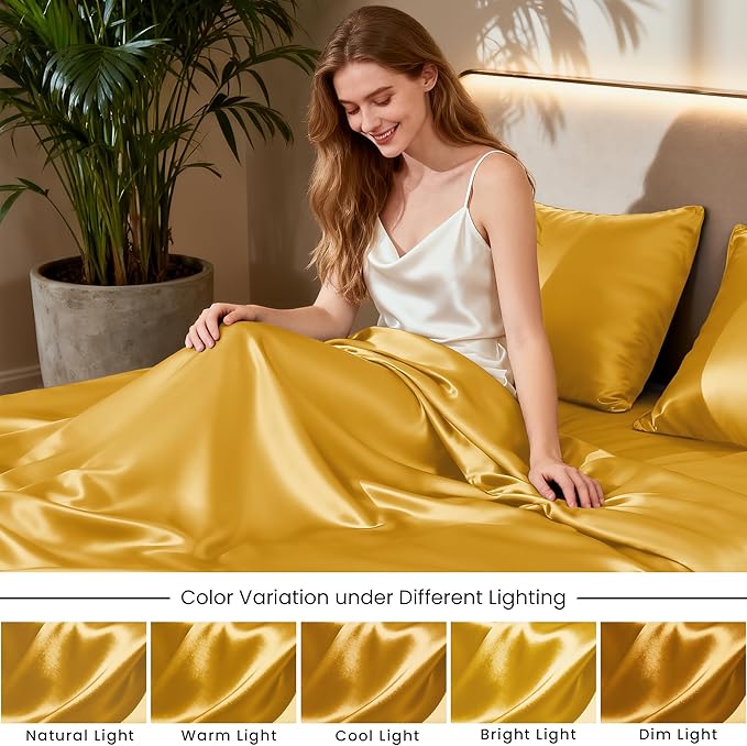 Love's cabin Full Size Satin Sheet Sets - Image 7