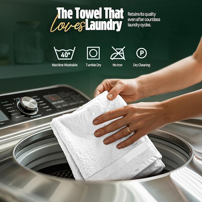 Pearl Linens Pack of 24 100% Cotton Hand Towels, Salon Towels - Image 4