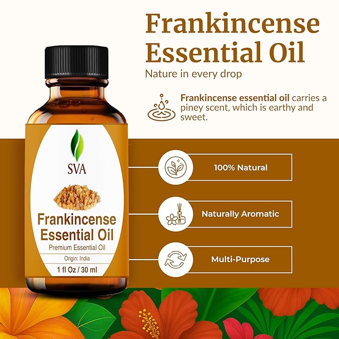SVA Frankincense Essential Oil – 1 Fl Oz – 100% Natural Boswellia Serrata Oil - Image 2