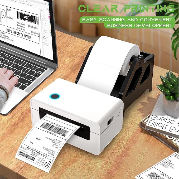 MFLABEL 4x6 Direct Thermal Shipping Labels - 24 Rolls of 450 Labels/Roll, Compatible with Zebra 2844/ZP450/ZP500/ZP505, USPS/FedEx/UPS/Amazon Shipping, Smudge-Resistant & Permanent Adhesive