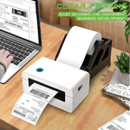 MFLABEL 4x6 Direct Thermal Shipping Labels - 100 Rolls of 450 Labels/Roll, Compatible with Zebra 2844/ZP450/ZP500/ZP505, USPS/FedEx/UPS/Amazon Shipping, Smudge-Resistant & Permanent Adhesive