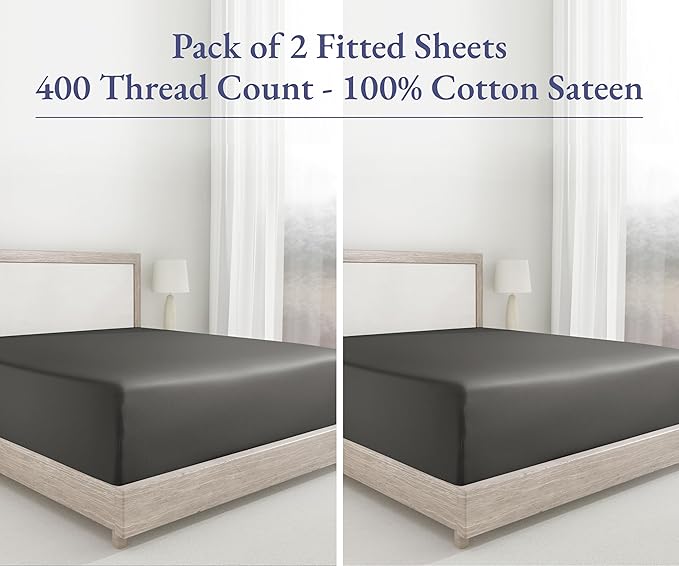 California Design Den 2-Pack Twin Fitted Sheet Cotton Only - Image 4