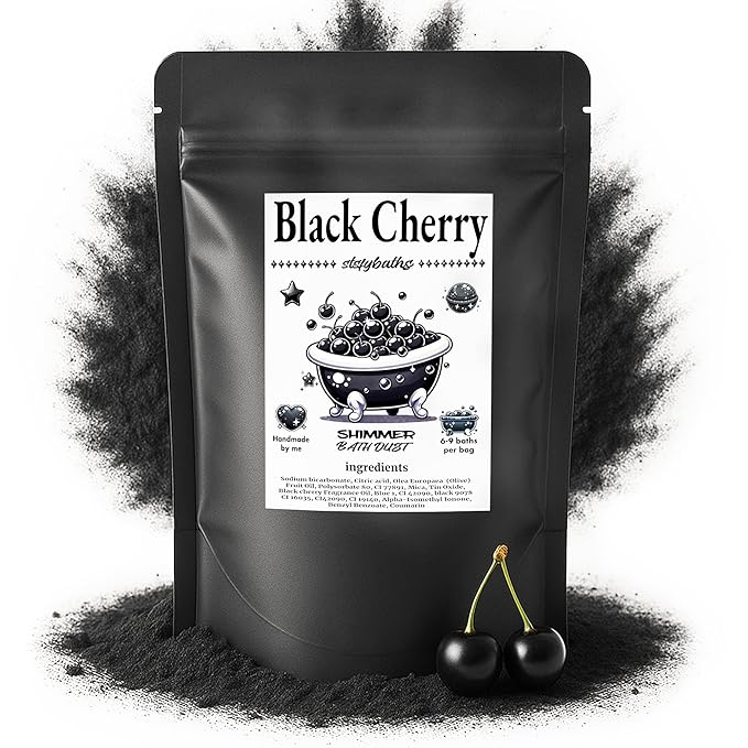 Black Cherry Shimmer Bath Bomb in A Bag by Unknown