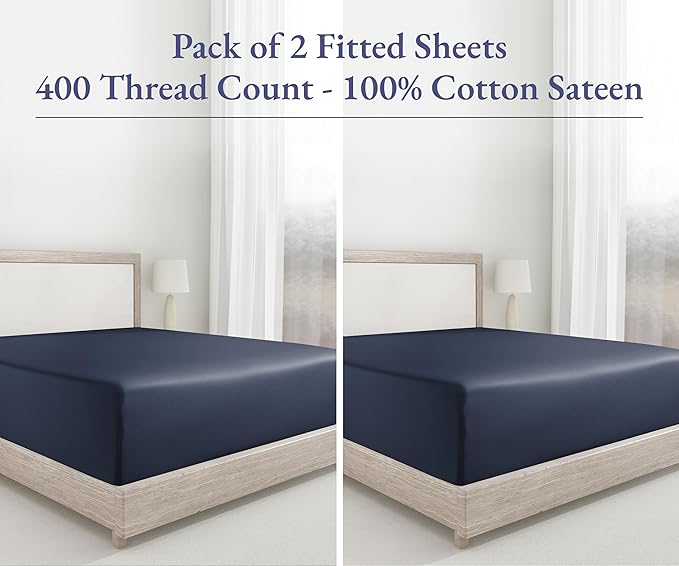 California Design Den Fitted Twin Sheets 2 Pack Only - Image 4