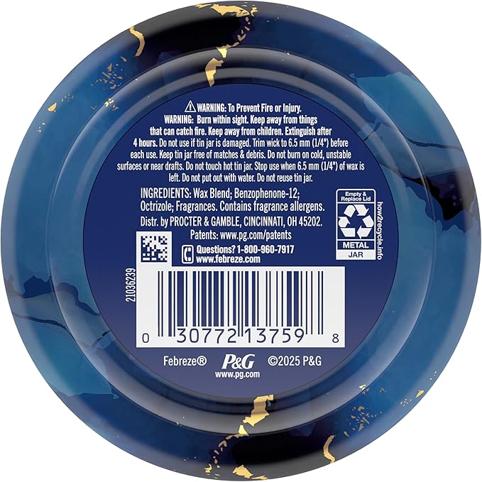 Febreze Scented Candle, Ocean Scent, 11 oz 4 Wick Candle, Single Pack - Image 9