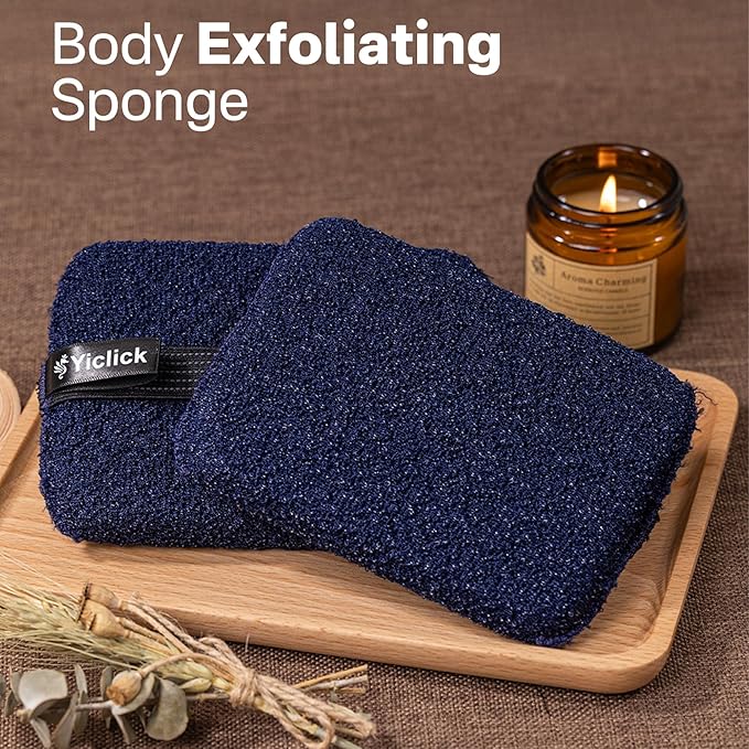 Yiclick Exfoliating Body Scrubber, Body Exfoliator Scrubber, Exfoliating Sponge - Image 2