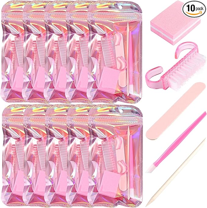 SUTOKAKA 10 Sets Disposable Manicure Prep Kit by SUTOKAKA