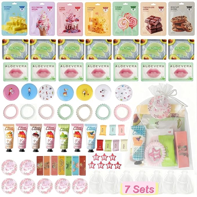 77PCS Spa Party Supplies for Girls, Spa Party Favors Include Facial Masks by Unknown