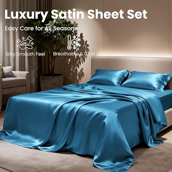 Love's cabin Satin Queen Sheets Set - Image 8