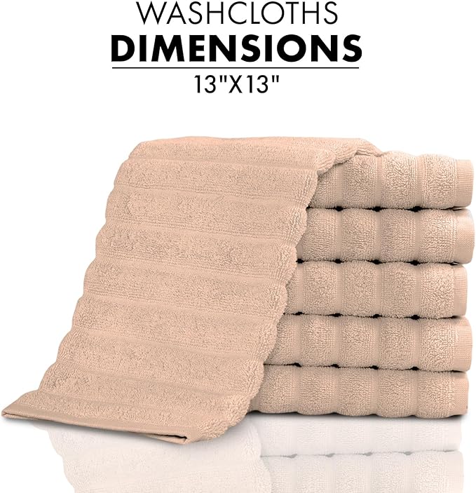 Classic Turkish Towels CTT Luxurious 100% Turkish Cotton Washcloths 6 Pack - Image 5
